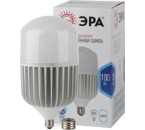 Светодиодная лампочка ЭРА STD LED POWER T160-100W-4000-E27/E40 колокол, нейтральный белый свет Б0056122