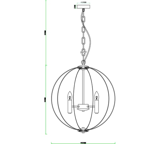 Подвесной светильник ARTE LAMP A7013SP-6BK