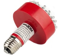 Светодиодная лампа LedZOM 220В, 10Кд, E27, красный, 3Вт, -50С /+ 50С, 170-250В LEDZOM 220В 10Кд