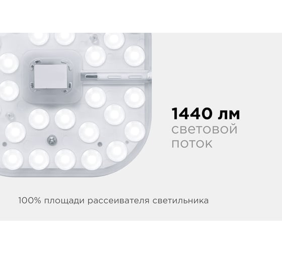 Светодиодный модуль со встроенным драйвером Apeyron 230В, 16Вт, smd2835, 1440Лм, 4000К, 130x130x22мм. 02-58