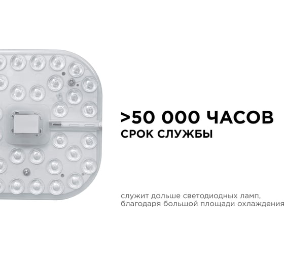 Светодиодный модуль со встроенным драйвером Apeyron 230В, 16Вт, smd2835, 1440Лм, 4000К, 130x130x22мм. 02-58