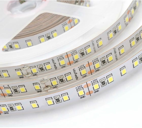 Светодиодная лента Apeyron 24В, 16Вт/м, smd2835, 120д/м, IP20, 1500Лм/м, подложка 10мм, 5м, 4000К 00-342