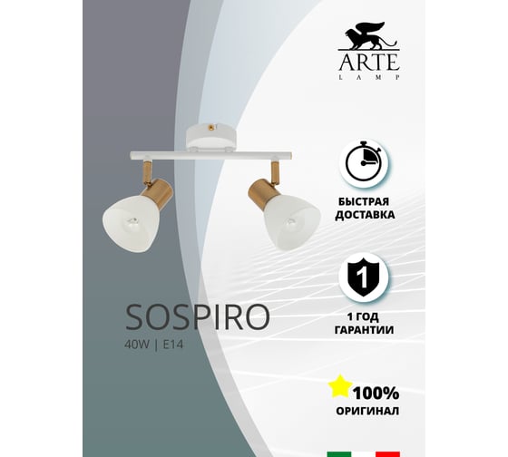 Потолочный светильник ARTE LAMP A3117PL-2WH
