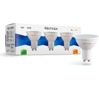 Светодиодная лампа VOLTEGA Софит GU10 2800K 7W угол/рассеивания 110 Комплект 3шт 7172