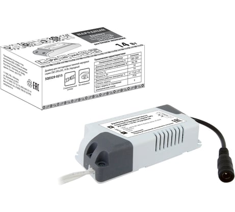 Драйвер TDM для светодиодных панелей народных серии СВО 295x295, 14 Вт, Народный SQ0329-0213