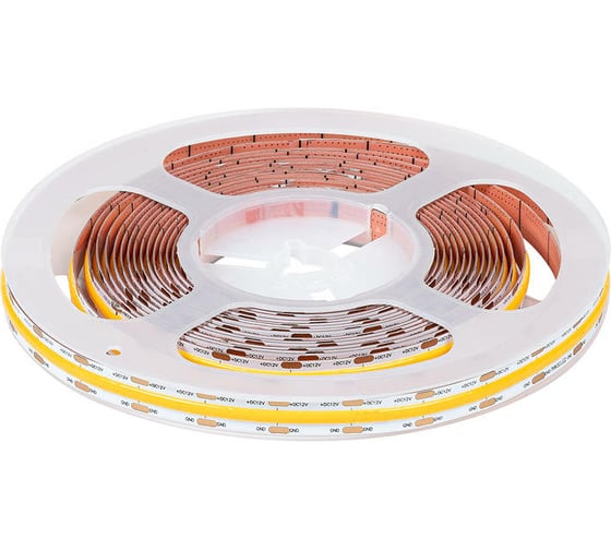 Светодиодная лента MAKSILED COB 12В, 504д/м, 12Вт/м, IP20, 305лм/м, желтый ML-R504-COB-Y-S 1