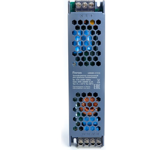 Электронный трансформатор для трековых светильников FERON 200W 48V (драйвер), LB048 41958