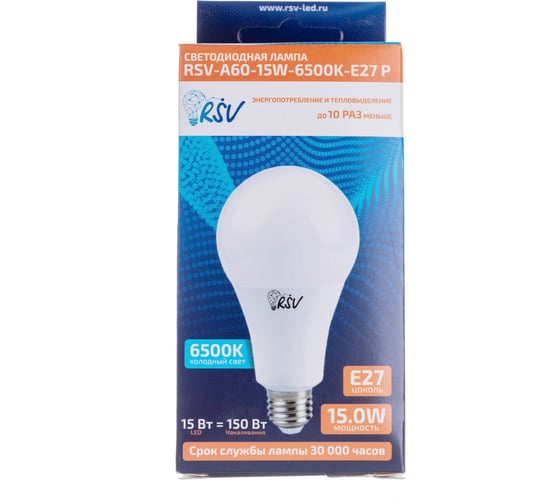 Светодиодная лампа RSV RSV-A60-15W-6500K-E27 P 100372