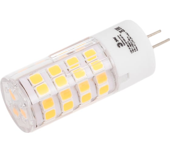 Светодиодная лампа ЭРА STD LED JC-5W-12V-CER-827-G4 G4 5Вт керамика капсула теплый белый свет Б0056749