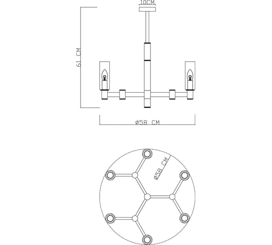 Подвесная люстра Divinare BAROLO 2654/17 LM-6