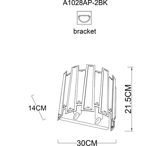 Бра ARTE LAM PAMBER A1028AP-2BK