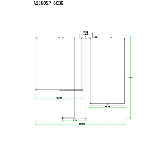 Люстра ALFIE ARTE LAMP A2180SP-60BK