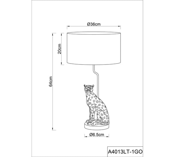 Настольная лампа ARTE LAMP GINAN A4013LT-1GO
