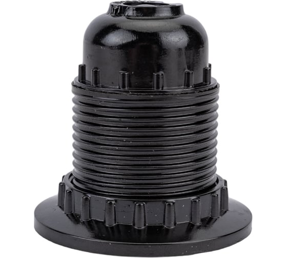 Карболитовый патрон General Lighting Systems Е27 подвесной с кольцом черный GLH-E27-CAR-H-B-R 474003 1