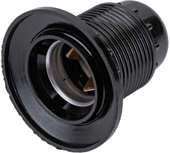 Карболитовый патрон General Lighting Systems Е27 подвесной с кольцом черный GLH-E27-CAR-H-B-R 474003
