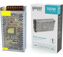 Блок питания Gauss Basic 12V 100W IP20 1/50 BT505