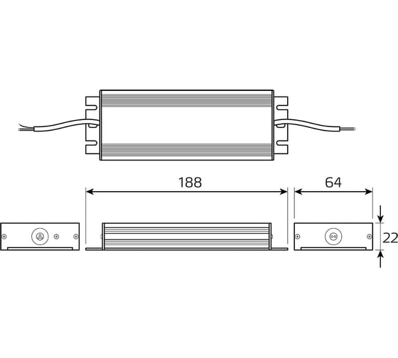 Блок питания Gauss Basic 12V 150W IP67 1/15 BT524