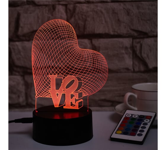 Настольный светильник Camelion NL-400 Led, 3Вт, RGB, USB 14558