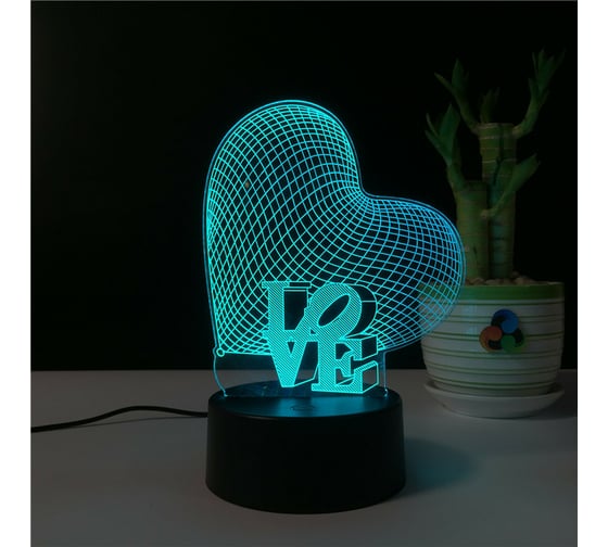 Настольный светильник Camelion NL-400 Led, 3Вт, RGB, USB 14558