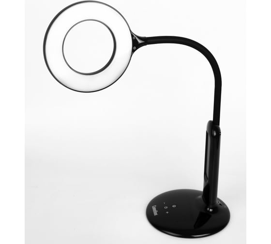 Настольный светильник Camelion KD-823 C02 черный LED, 8 Вт, 500лм, сенсор, термометр, регулировка яркости и цветовой температуры 14415