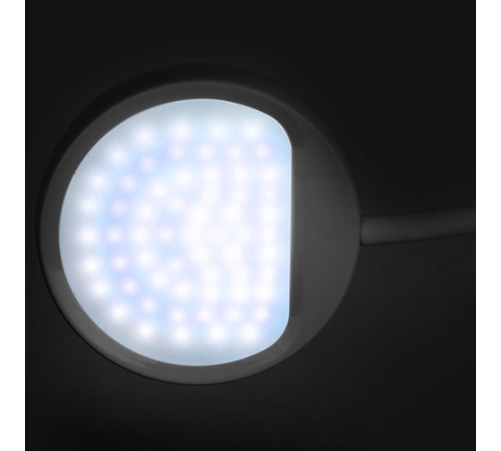 Настольный светильник Camelion KD-828 C01 белый LED, 6.5Вт, 230В, 360лм, сенсор, регулировка яркости, CCT, RGB-ночник 13006