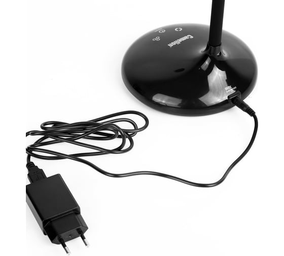 Настольный светильник Camelion KD-828 C02 черный LED, 6.5Вт, 230В, 360лм, сенсор, регулировка яркости, CCT, RGB-ночник 13007