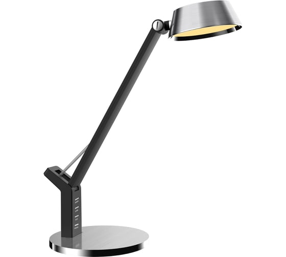 Настольный светильник Camelion KD-835 C03 серебро LED 8Вт, 230В, 480лм, сенсор, регулировка яркости и цветовой температуры, USB-5В, 1А 12998