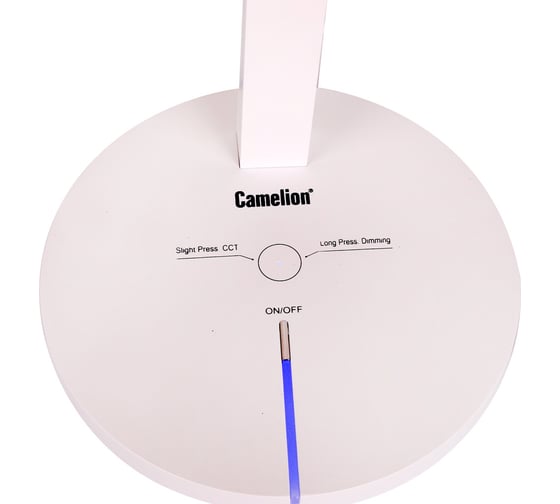 Настольный светильник Camelion KD-833 C01 белый LED 8 Вт, 230В, 450 лм, сенсор, регулировка яркости и цветовой температуры 13005