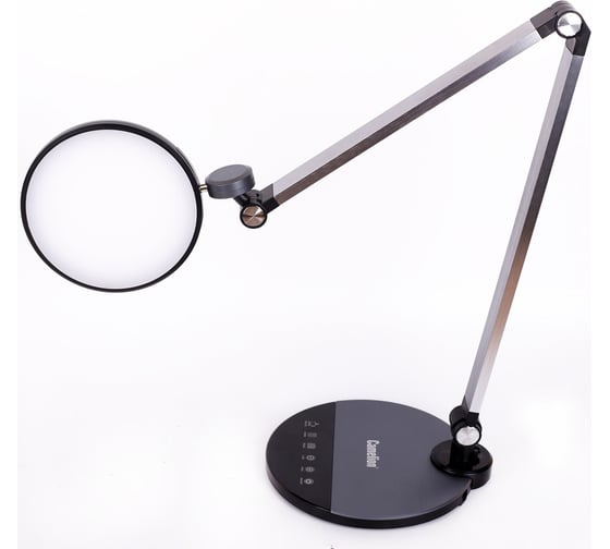 Настольный светильник Camelion KD-865 C48 черный металлик LED 10 Вт, 230В, 600 лм, сенсор, регулировка яркости и цветовой температуры 13403