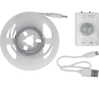 Умная лента светодиодная с датчиком движения и освещенности, подсветка TDM ELECTRIC, SMD2835-30LED/m-IP20-5В-2,4Вт-6000К(1 м), аккумулятор Li-Ion1100мАч SQ0331-0501