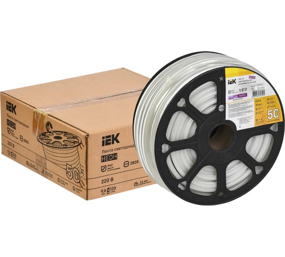 Лента IEK LED "неон" 50м LSR-2835P120-9,6-IP67-220В LSR5-9-120-67-0-50