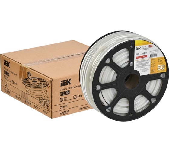 Лента IEK LED "неон" 50м LSR-2835R120-9,6-IP67-220В LSR5-6-120-67-0-50