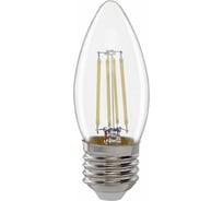 Светодиодная лампа General Lighting Systems Филамент прозрачный E27 10Вт 230В 690Лм 2700К Теплый белый свет Свеча GLDEN-CS-10-230-E27-2700 649915