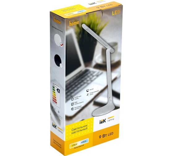 Настольный светильник IEK LED 2013 9Вт, ночник, белый LDNL0-2013-1-VV-5-K01