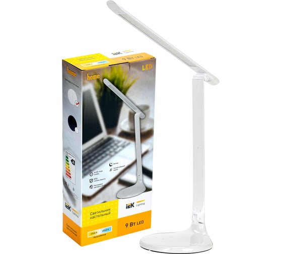 Настольный светильник IEK LED 2013 9Вт, ночник, белый LDNL0-2013-1-VV-5-K01