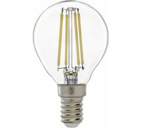 Светодиодная лампа General Lighting Systems Филамент прозрачный E14 12Вт 230В 910Лм 2700К Теплый белый свет Шар GLDEN-G45S-12-230-E14-2700 661009