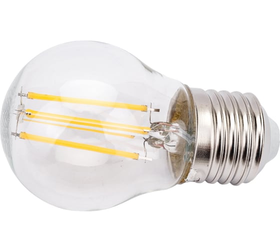 Светодиодная лампа General Lighting Systems Филамент прозрачный E27 10Вт 230В 910Лм 2700К Теплый белый свет Шар GLDEN-G45S-12-230-E27-2700 661012