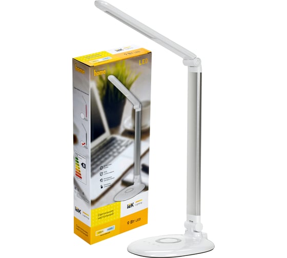 Настольный светильник IEK LED 2014 9Вт, ночник, серебро LDNL0-2014-1-VV-5-K27