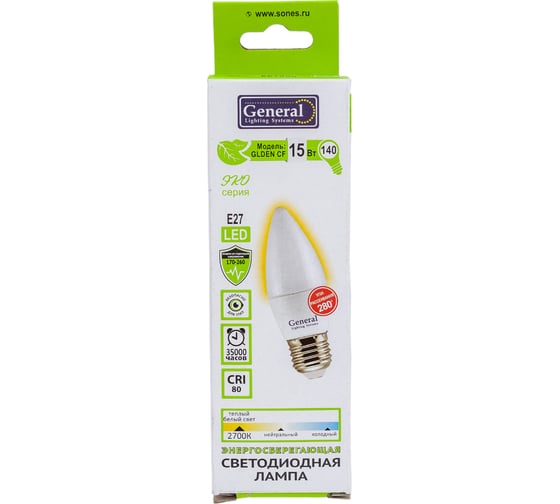 Лампа General Lighting Systems GLDEN-CF-15-230-E27-2700 661098