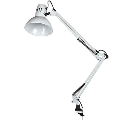 Настольный светильник IEK 1014 на струбцине, Е27, белый LNNL4-1014-2-VV-40-K01
