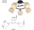 Люстра Rivoli Melissa 9139305 Melissa 5xЕ27, 60 Вт, модерн Б0054902 3