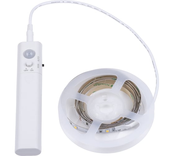 Умная подсветка TDM SMD2835-30LED/m-IP20-5В-2,4Вт-3000 К (1 м), датчик движения, 4хААА SQ0331-0502
