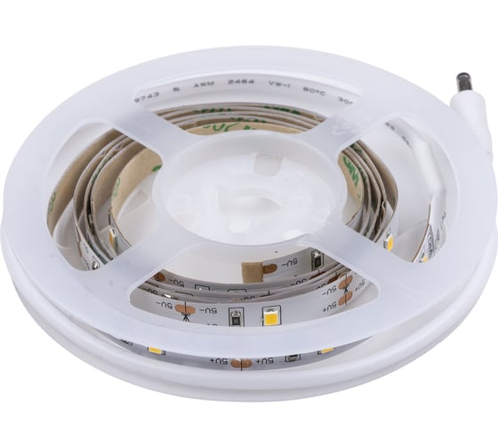 Умная подсветка TDM SMD2835-30LED/m-IP20-5В-2,4Вт-3000 К (1 м), датчик движения, 4хААА SQ0331-0502