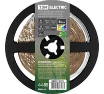 Светодиодная лента TDM ELECTRIC SMD5050+SMD2835 60LED/м-IP20-12 В-8 Вт/м-RGB+3000 К (5 м) SQ0331-0376