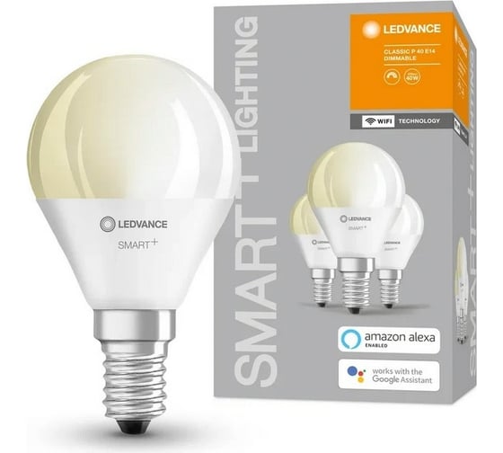 Умная WiFi лампа LEDVANCE Х3 SMART+ WiFi Mini Bulb Diable 40 5 W/2700K E14 (x3) 4058075485952 1
