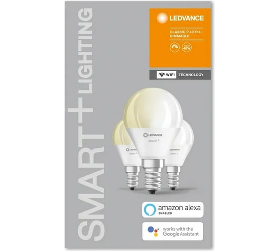 Умная WiFi лампа LEDVANCE Х3 SMART+ WiFi Mini Bulb Diable 40 5 W/2700K E14 (x3) 4058075485952
