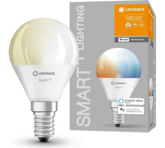 Умная WiFi лампа LEDVANCE SMART+ WiFi Mini Bulb Tunable White 40 5 W/2700…6500K E14 4058075485617