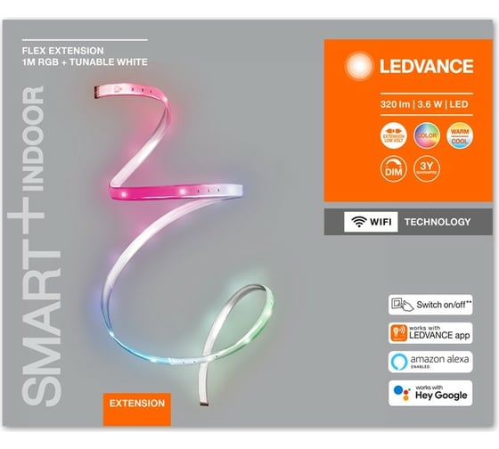 Светодиодная диммируемая лента LEDVANCE SMART WIFI FLEX 1M EXT RGBTW LEDV 4058075523838