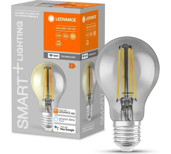 Умная WiFi лампа LEDVANCE SMARTWF A44D 6W/825 230V FILSM E27 4X1 LEDV 4058075609815
