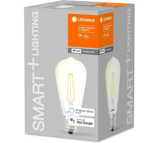Умная WiFi лампа LEDVANCE SMART+ Filament Edison Dimmable 60 5,5W E27 4058075528277